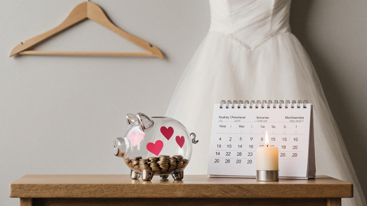 A transparent piggy bank filled with hearts, representing presence over financial expense.