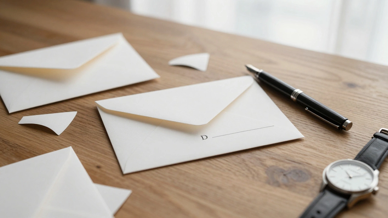 A modern reply card with a labeled 'D' field next to an empty line for writing a date.