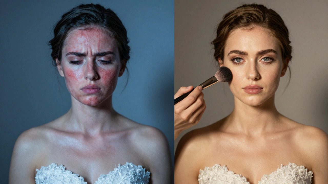Split image: irritated skin vs. glowing skin, showing consequences of poor vs. proper prep.